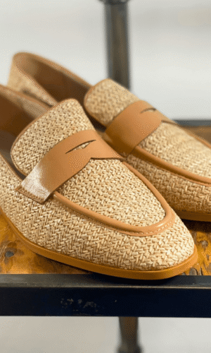 MOCASINES MARRÓN Y BEIGE