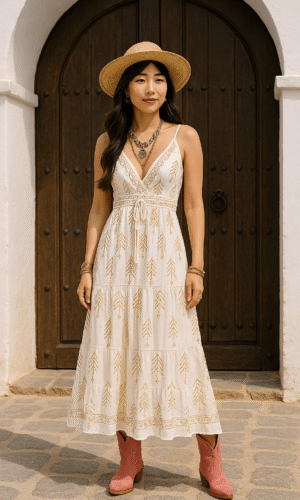 VESTIDO LARGO BOHO BORDADO