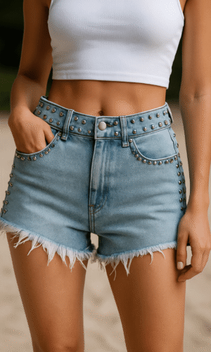 JEAN SHORT TACHAS