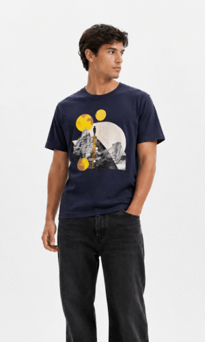 Camiseta estampado montaña