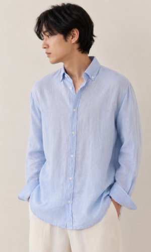 Camisa Lino Azul