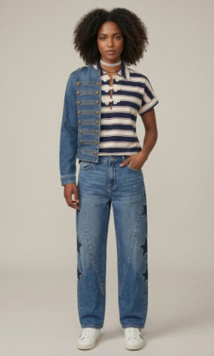 Jean con Estrellas y Tachas a los lados